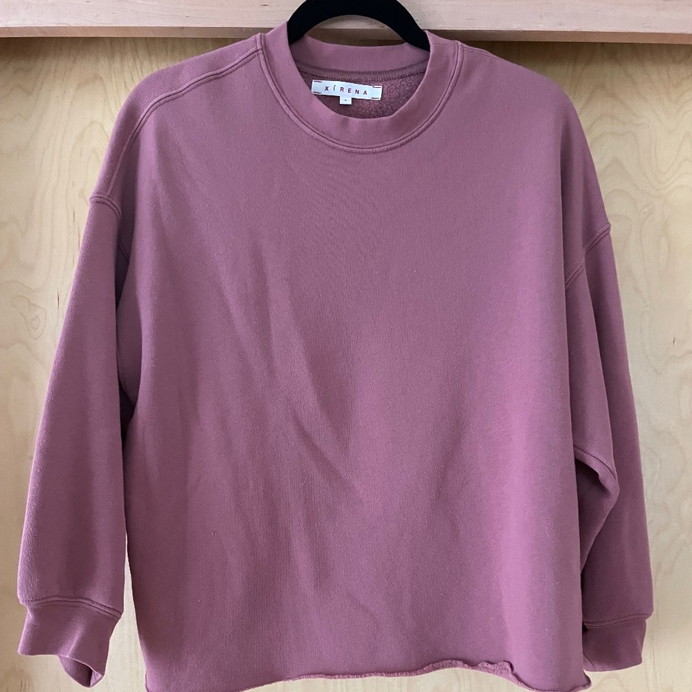 Xirena Honor Sweatshirt in Dark Rose Color